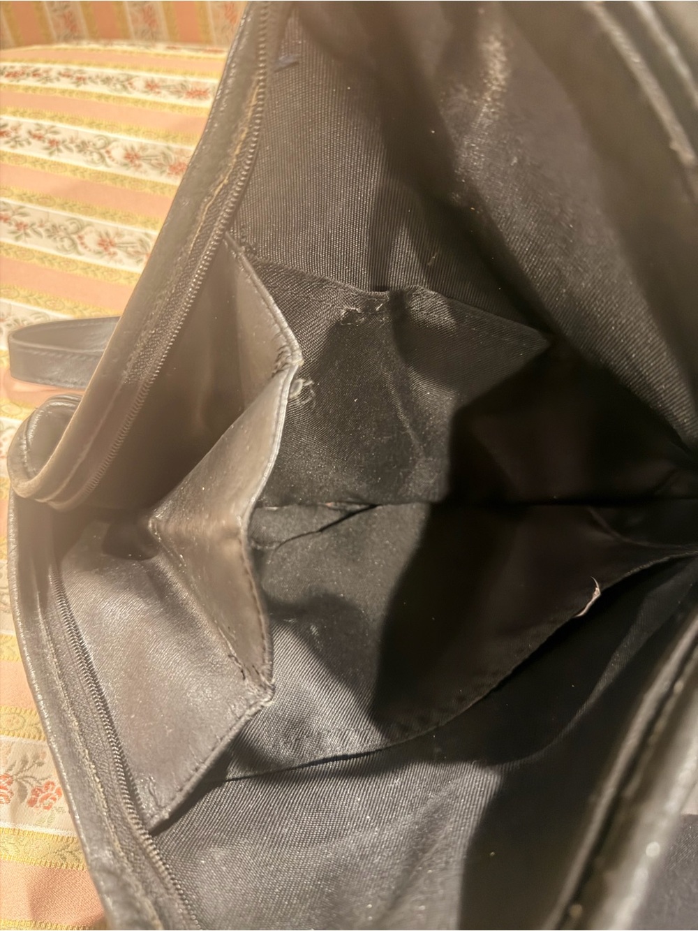 Longchamp Black Leather Backpack,vintage 90 - Picture 4 of 7